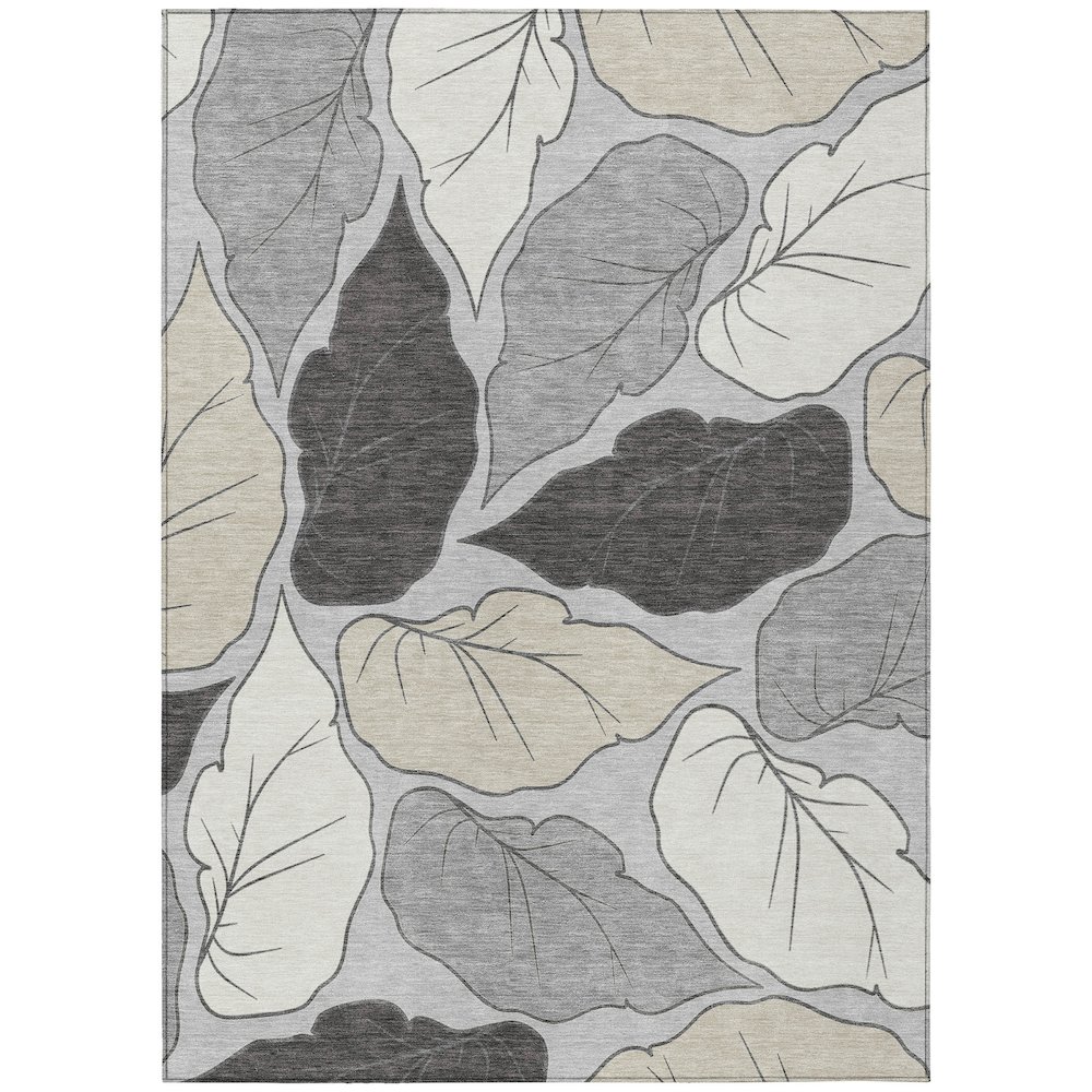 Machine Washable Indoor/Outdoor Chantille ACN2348 Gray 2'6" x 3'10" Rug. Picture 1
