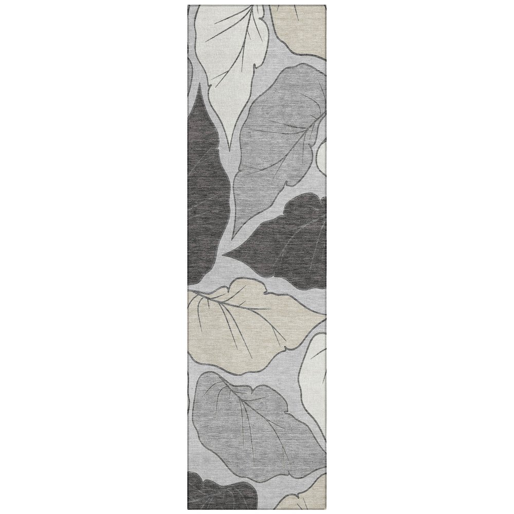 Machine Washable Indoor/Outdoor Chantille ACN2348 Gray 2'3" x 7'6" Runner Rug. Picture 1