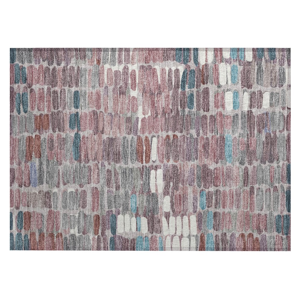 Machine Washable Indoor/Outdoor Chantille ACN2349 Pink 1'8" x 2'6" Rug. Picture 1