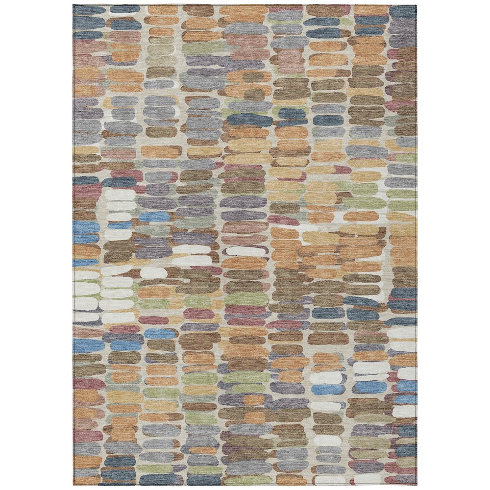 Machine Washable Indoor/Outdoor Chantille ACN2349 Orange 2'6" x 3'10" Rug. Picture 1