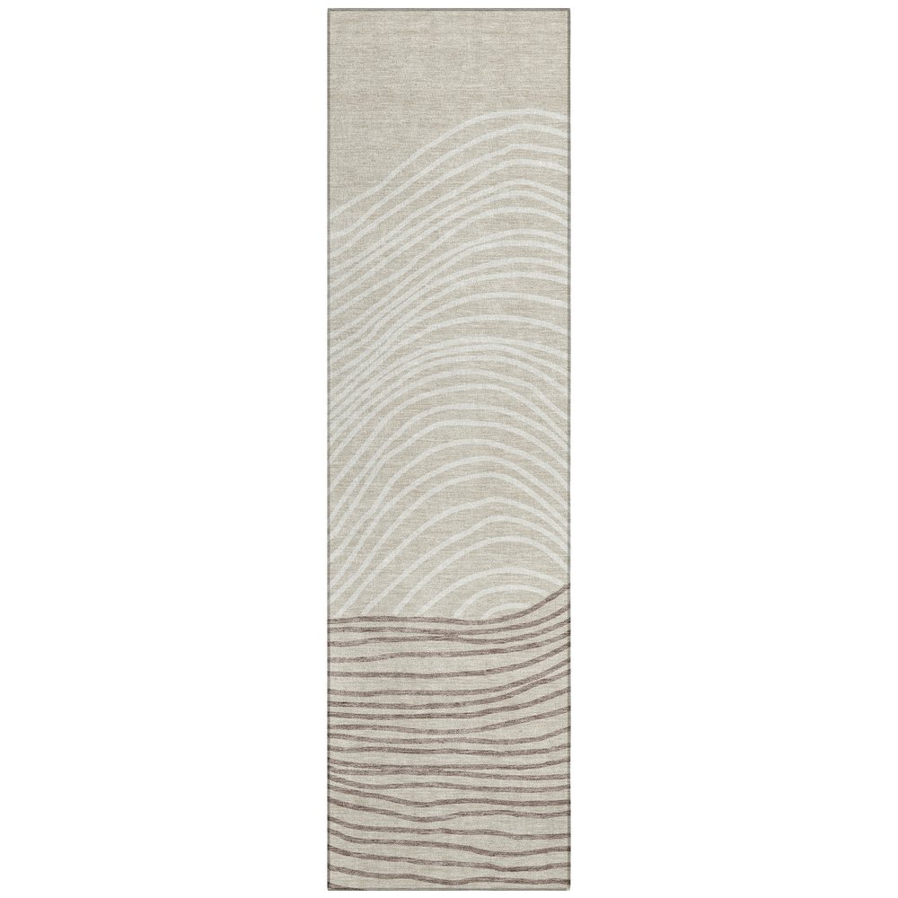 Machine Washable Indoor/Outdoor Chantille ACN2350 Brown 2'3" x 7'6" Runner Rug. Picture 1