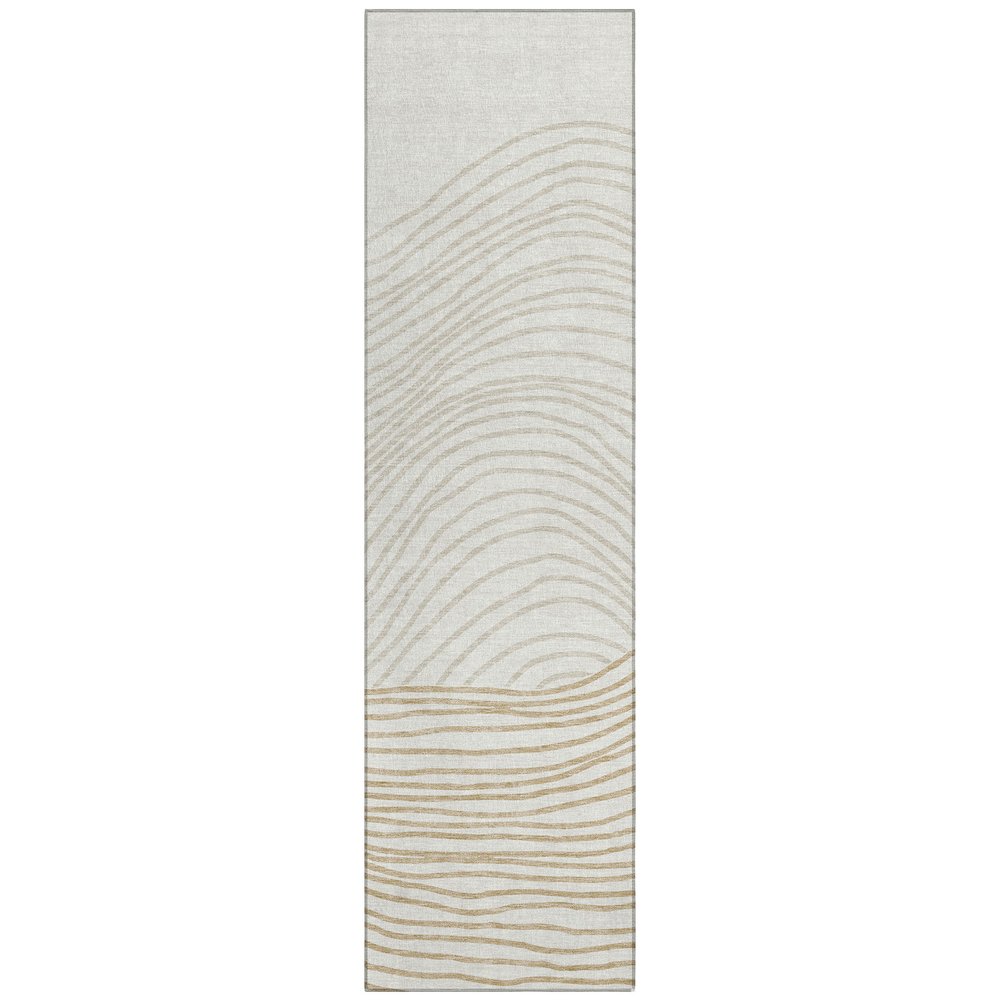 Machine Washable Indoor/Outdoor Chantille ACN2350 Ivory 2'3" x 7'6" Runner Rug. Picture 1