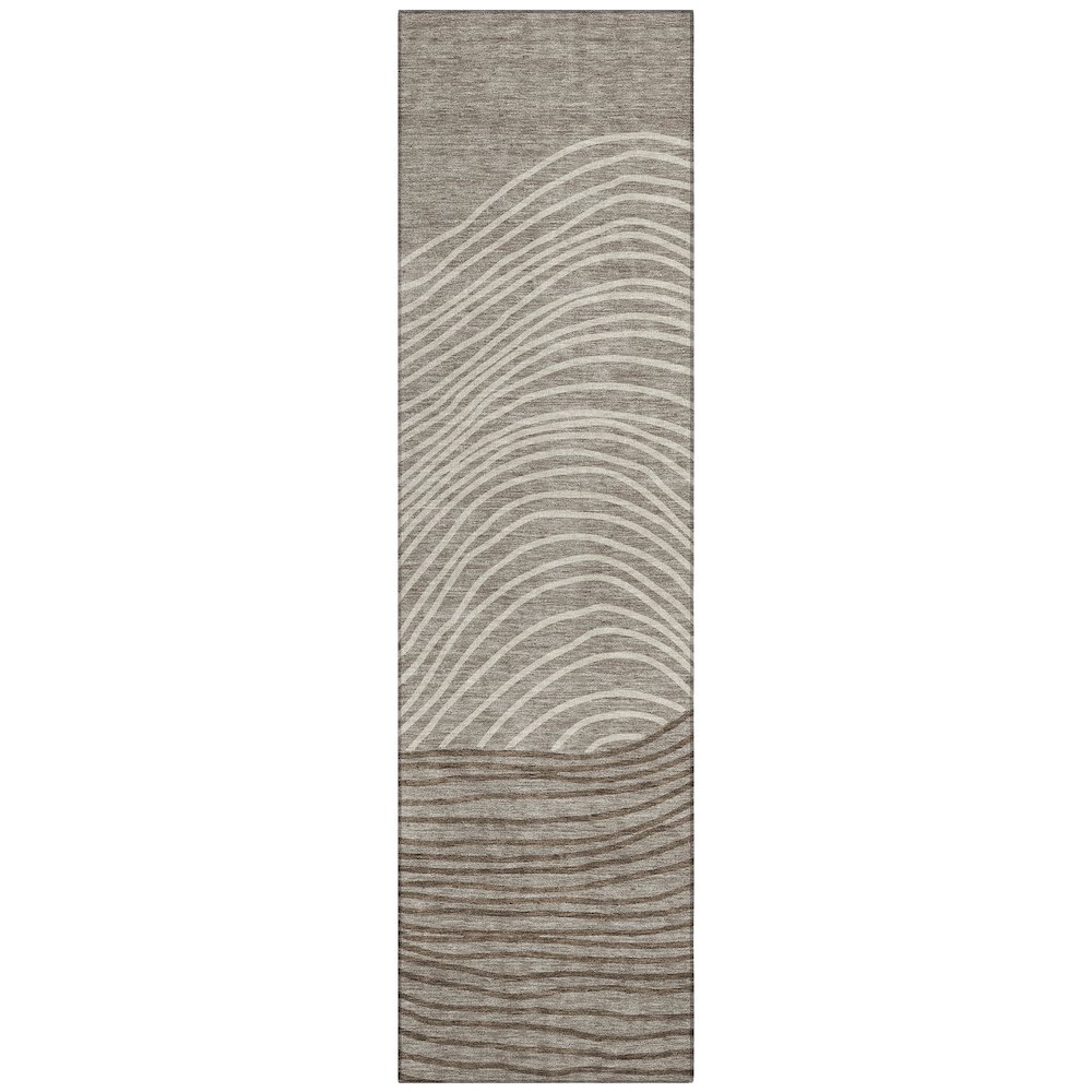 Machine Washable Indoor/Outdoor Chantille ACN2350 Brown 2'3" x 7'6" Runner Rug. Picture 1