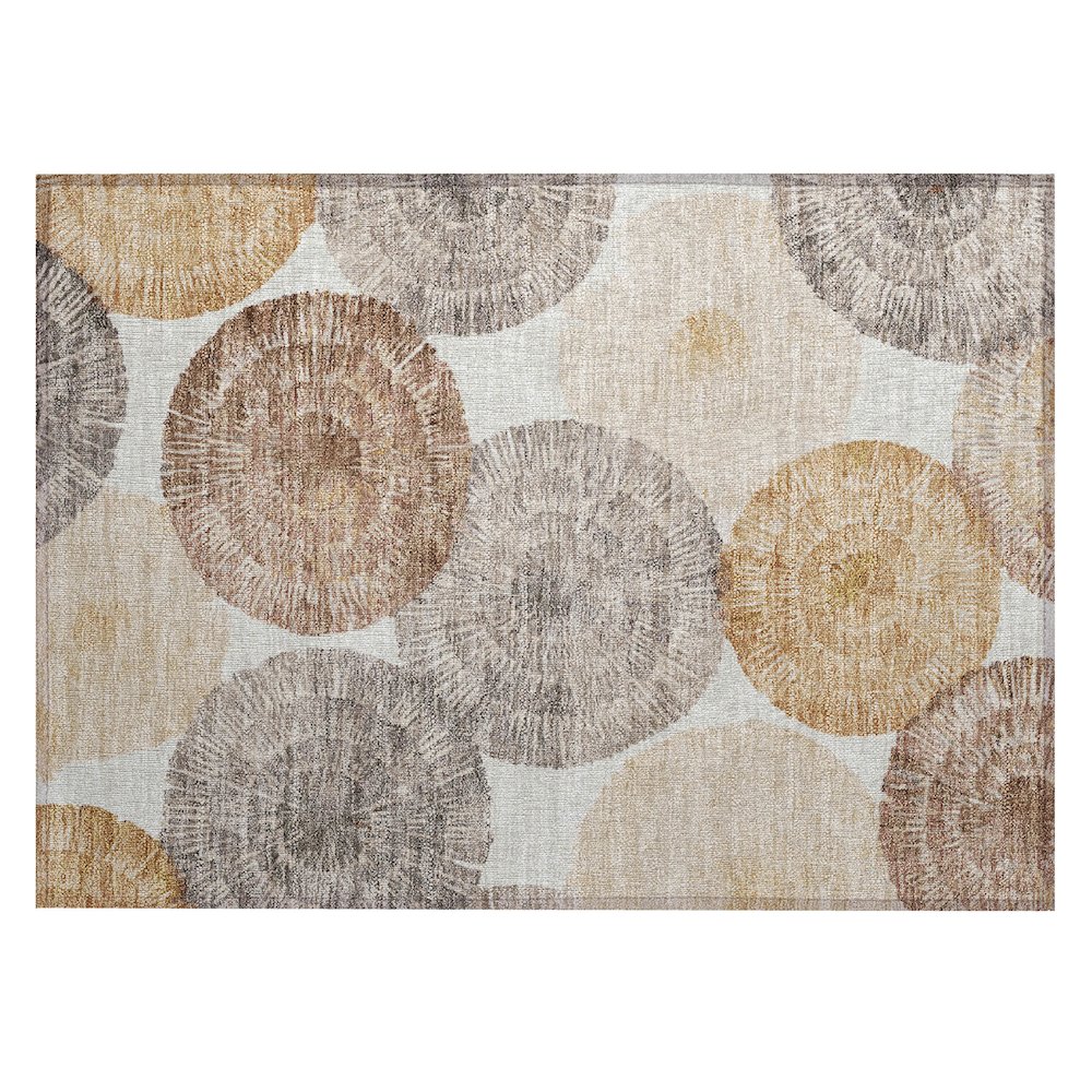 Machine Washable Indoor/Outdoor Chantille ACN2351 Orange 1'8" x 2'6" Rug. Picture 1
