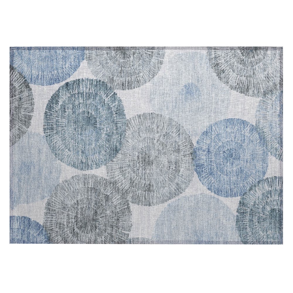 Machine Washable Indoor/Outdoor Chantille ACN2351 Blue 1'8" x 2'6" Rug. Picture 1