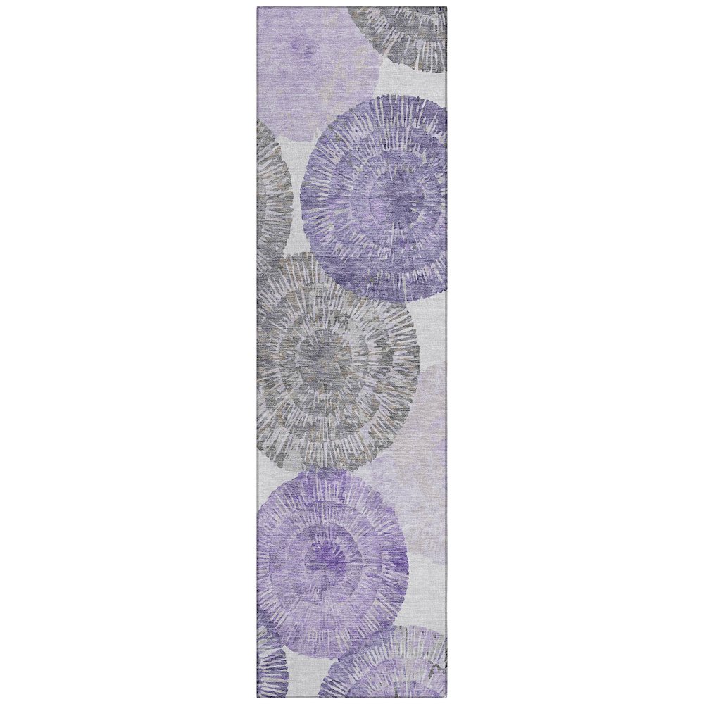 Machine Washable Indoor/Outdoor Chantille ACN2351 Purple 2'3" x 7'6" Runner Rug. Picture 1