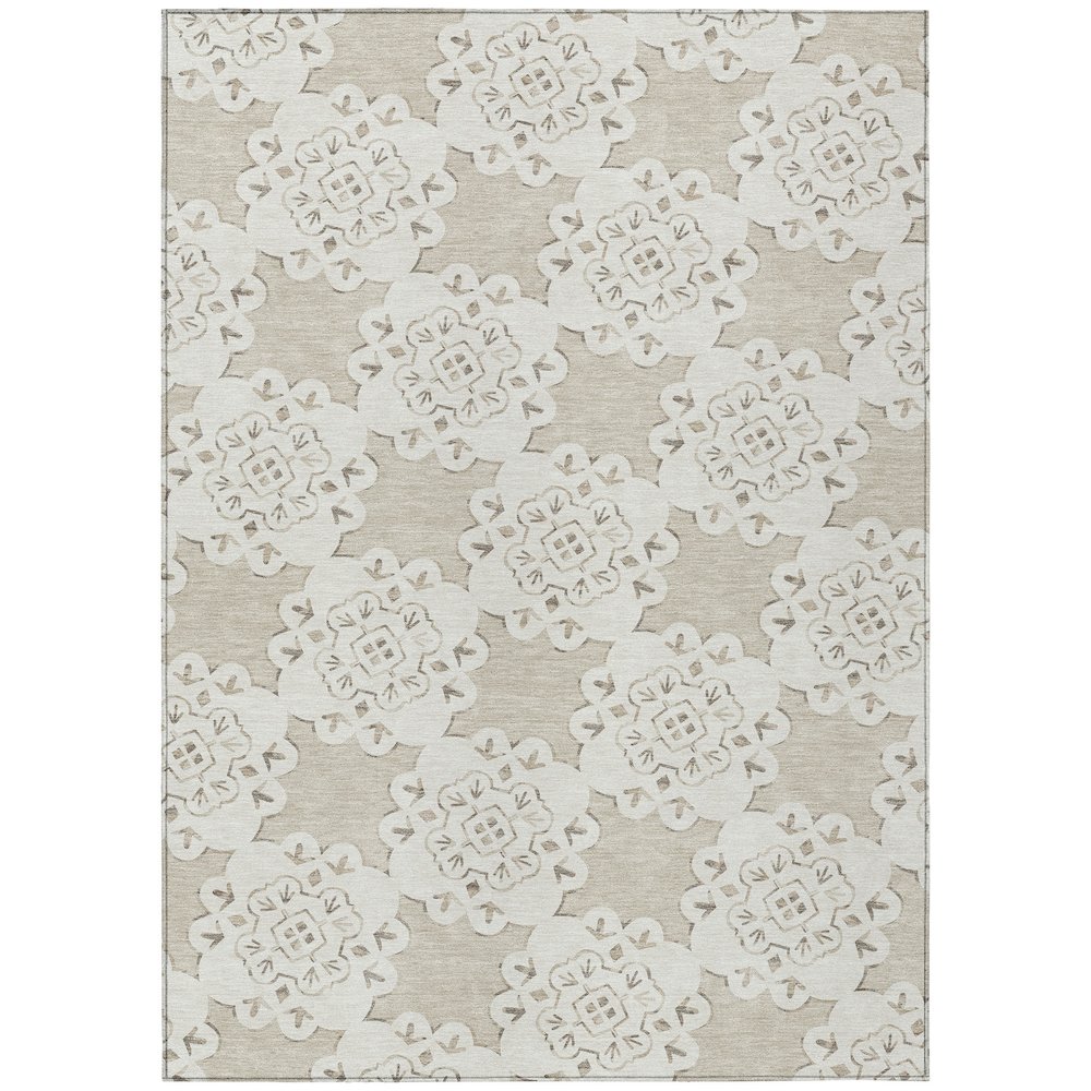 Machine Washable Indoor/Outdoor Chantille ACN2352 Brown 2'6" x 3'10" Rug. Picture 1