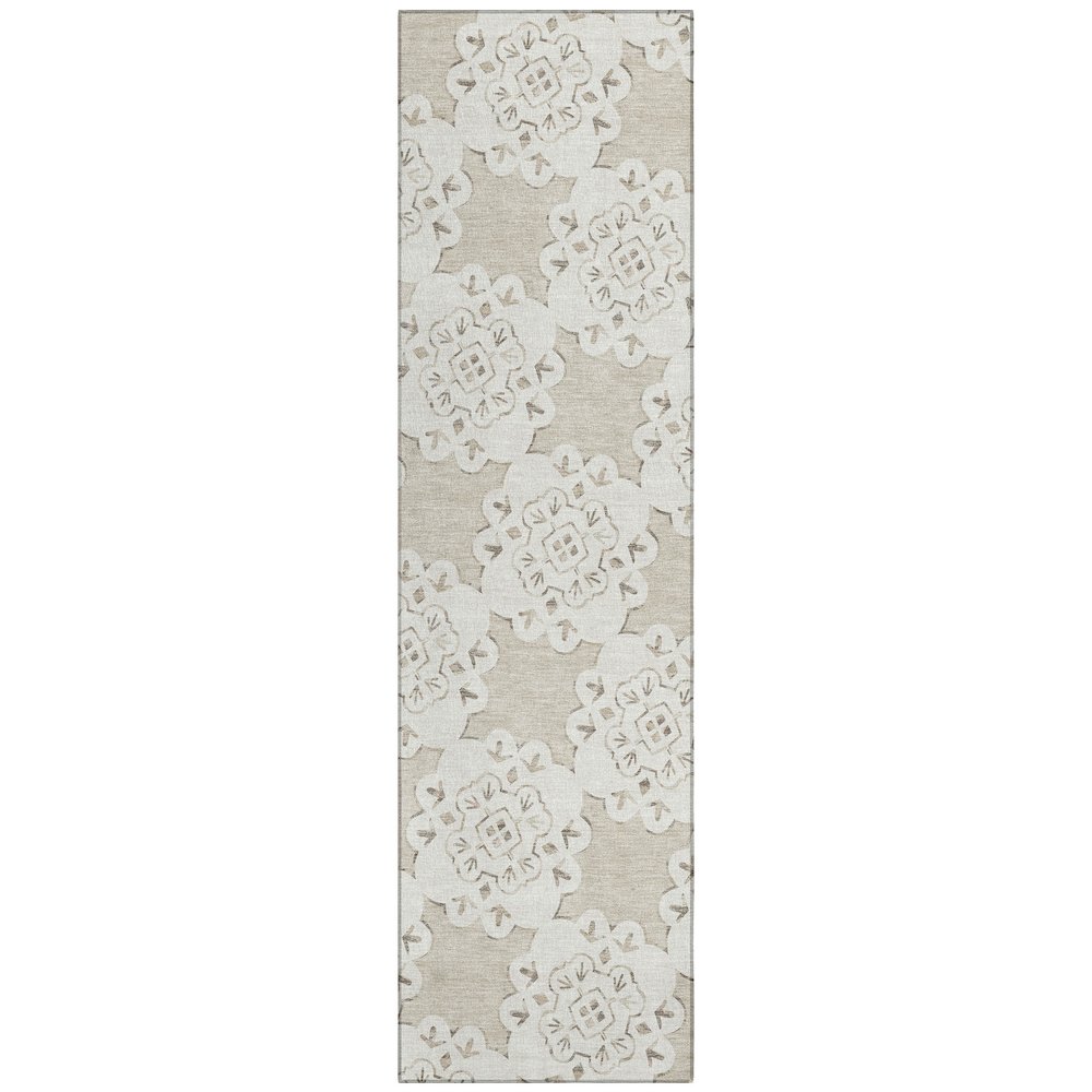 Machine Washable Indoor/Outdoor Chantille ACN2352 Brown 2'3" x 7'6" Runner Rug. Picture 1