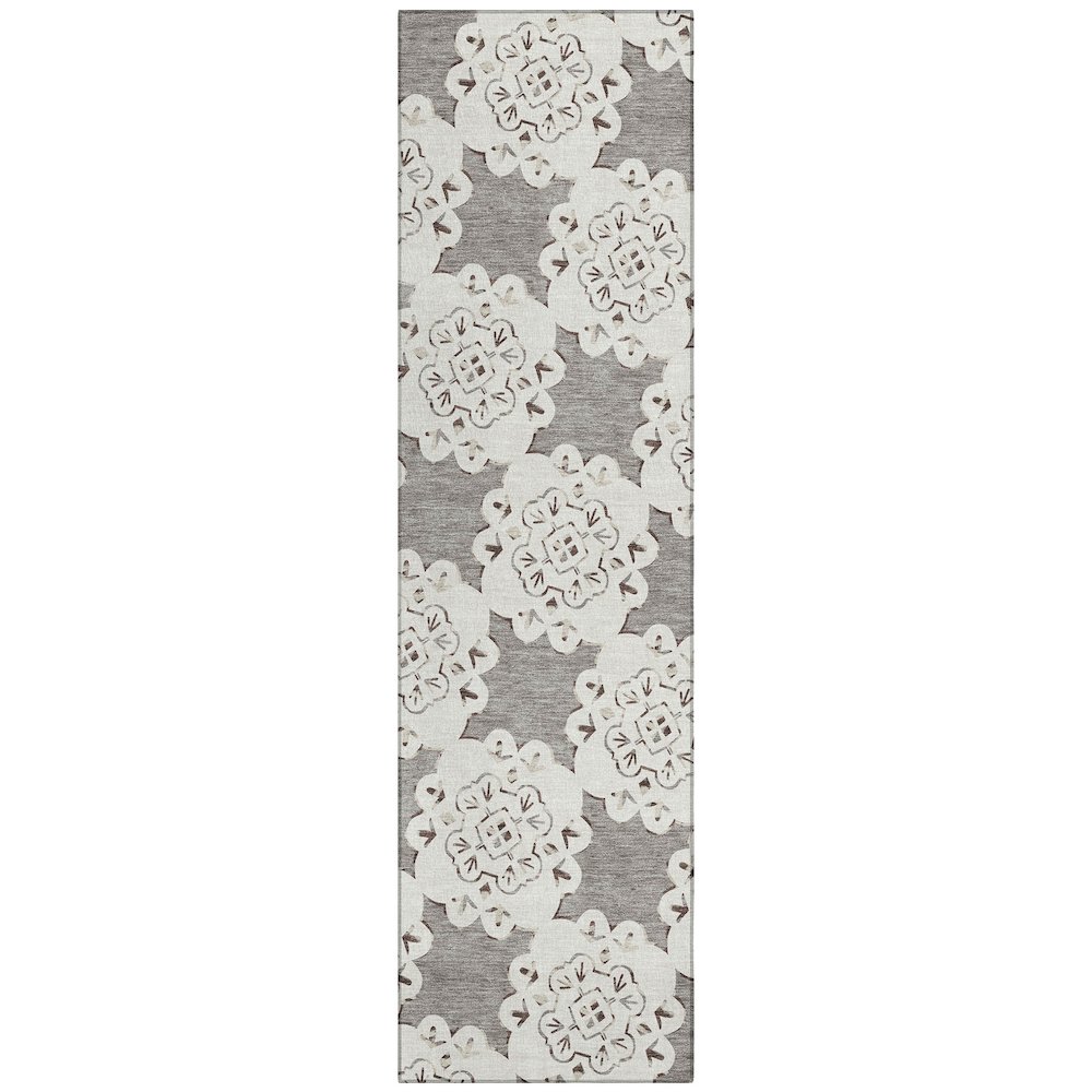 Machine Washable Indoor/Outdoor Chantille ACN2352 Brown 2'3" x 7'6" Runner Rug. Picture 1
