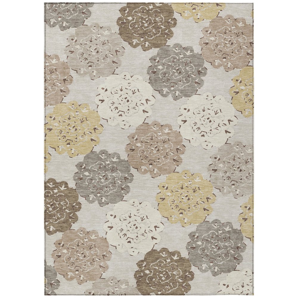 Machine Washable Indoor/Outdoor Chantille ACN2353 Ivory 2'6" x 3'10" Rug. Picture 1