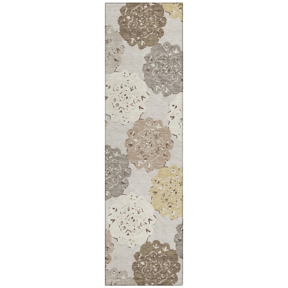 Machine Washable Indoor/Outdoor Chantille ACN2353 Ivory 2'3" x 7'6" Runner Rug. Picture 1