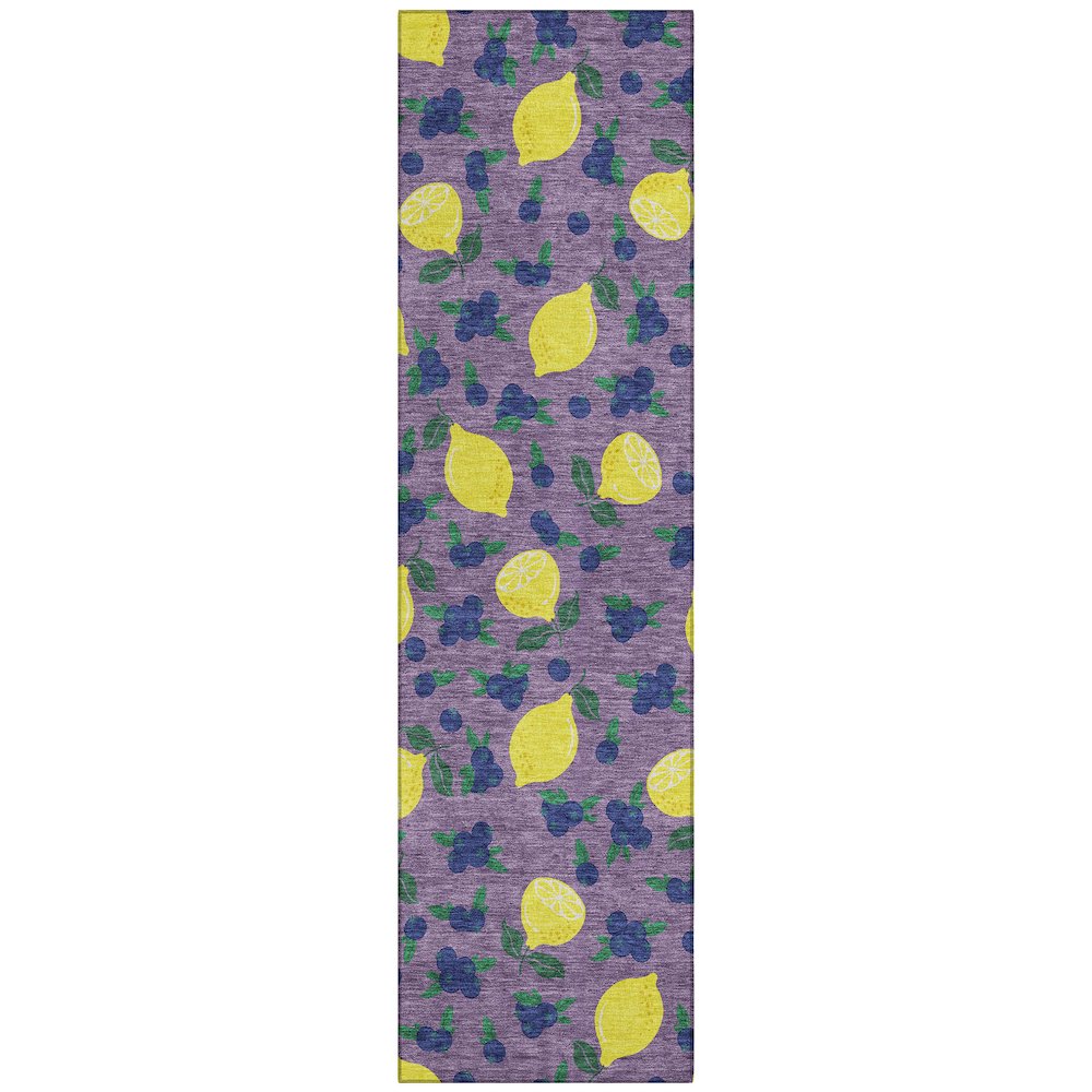 Machine Washable Indoor/Outdoor Chantille ACN2354 Purple 2'3" x 7'6" Runner Rug. Picture 1