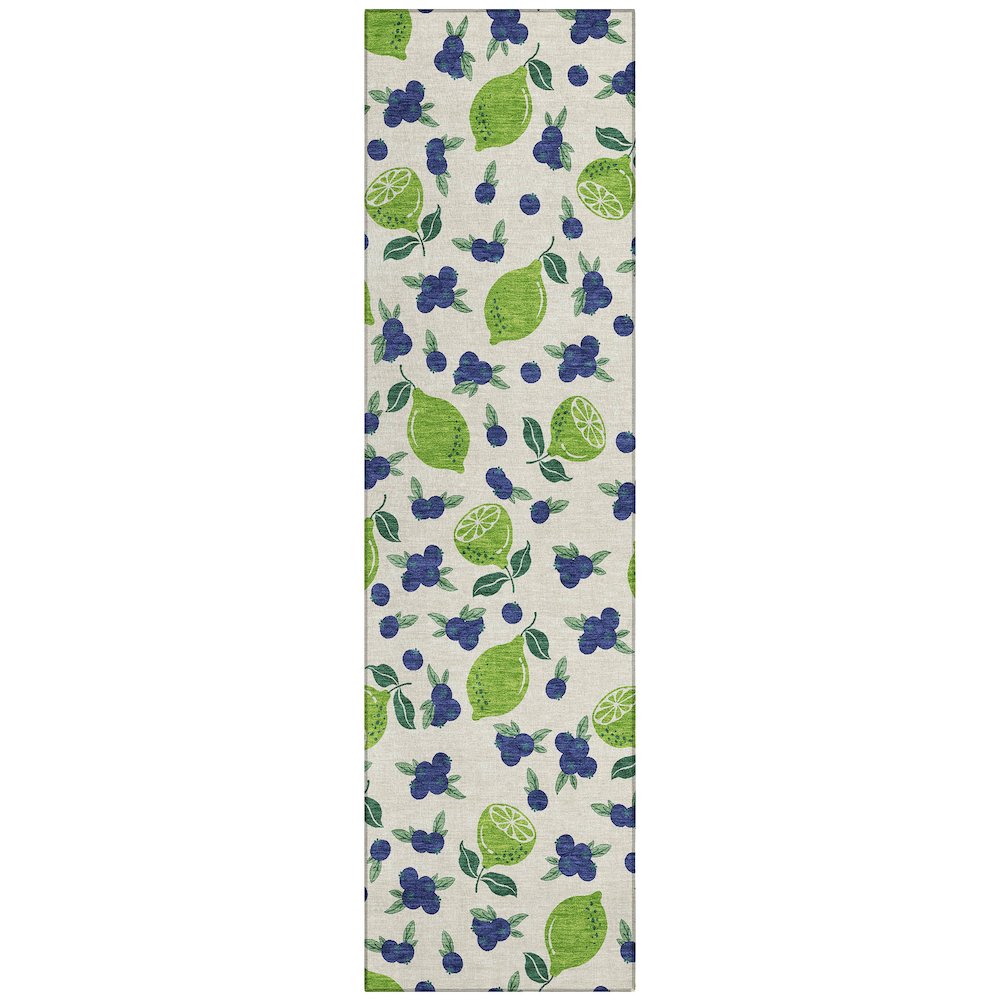 Machine Washable Indoor/Outdoor Chantille ACN2354 Ivory 2'3" x 7'6" Runner Rug. Picture 1