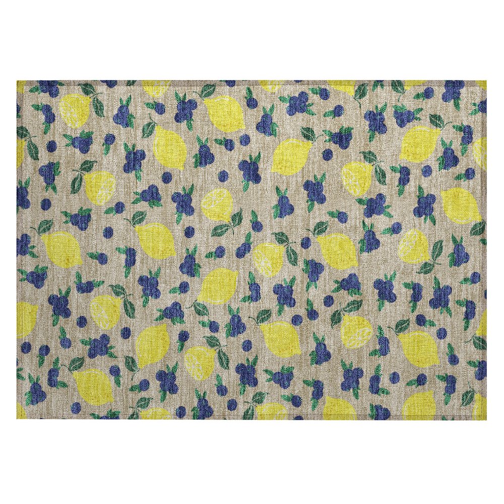 Machine Washable Indoor/Outdoor Chantille ACN2354 Ivory 1'8" x 2'6" Rug. Picture 1