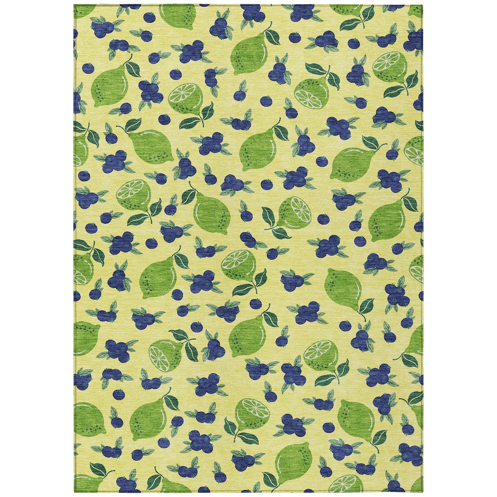 Machine Washable Indoor/Outdoor Chantille ACN2354 Gold 2'6" x 3'10" Rug. Picture 1