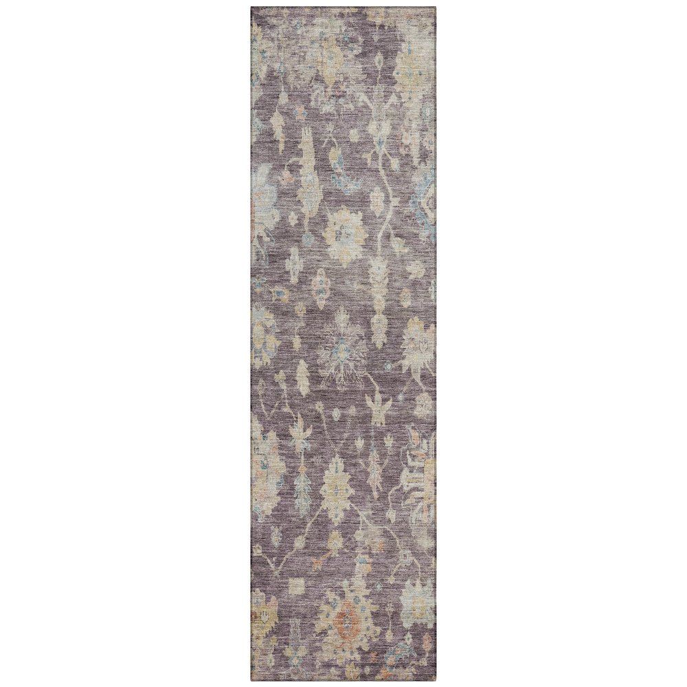 Machine Washable Indoor/Outdoor Chantille ACN2355 Purple 2'3" x 7'6" Runner Rug. Picture 1