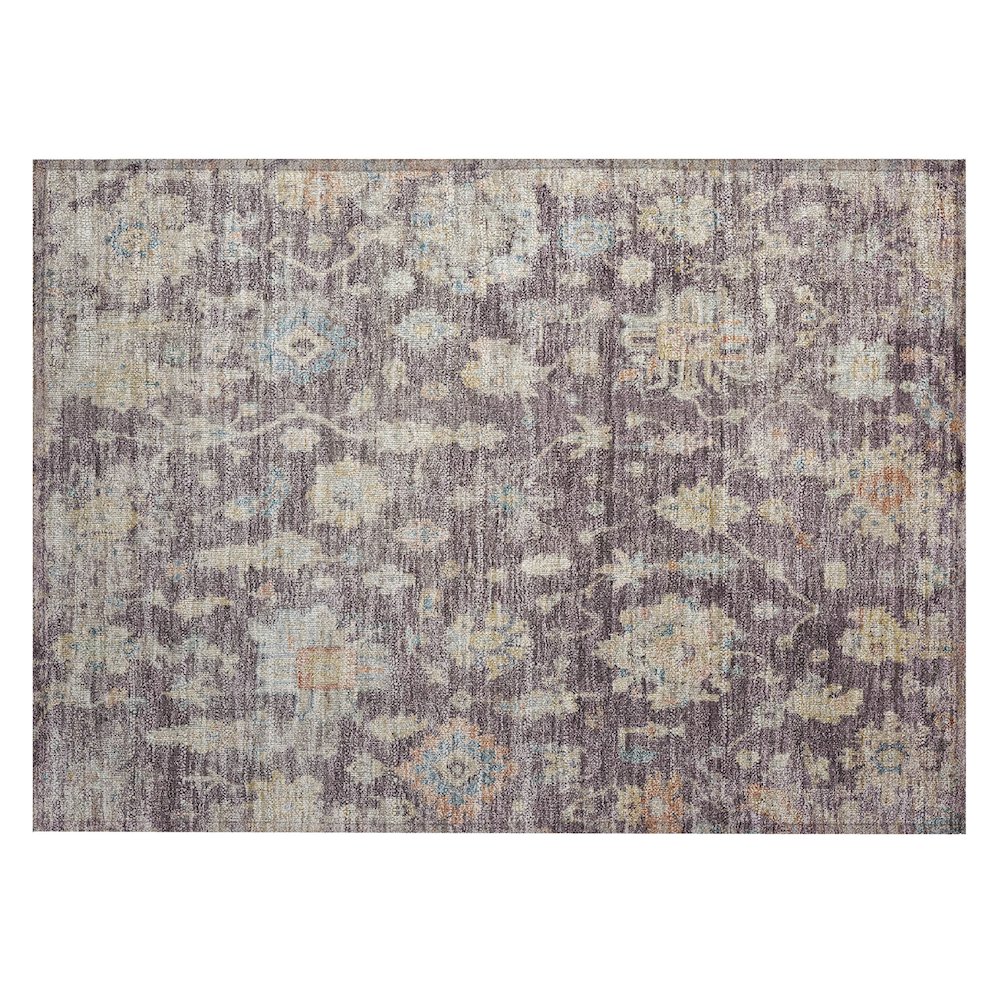 Machine Washable Indoor/Outdoor Chantille ACN2355 Purple 1'8" x 2'6" Rug. Picture 1