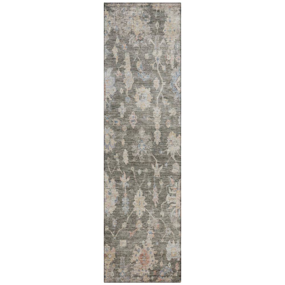 Machine Washable Indoor/Outdoor Chantille ACN2355 Gray 2'3" x 7'6" Runner Rug. Picture 1