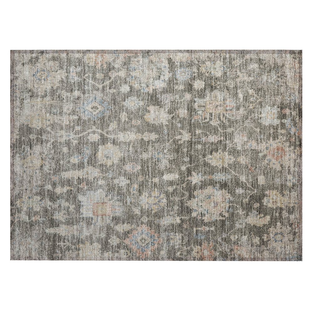 Machine Washable Indoor/Outdoor Chantille ACN2355 Gray 1'8" x 2'6" Rug. Picture 1