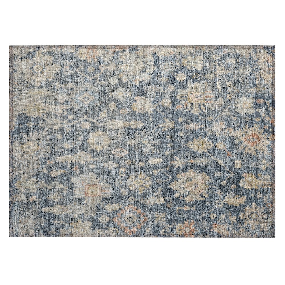 Machine Washable Indoor/Outdoor Chantille ACN2355 Blue 1'8" x 2'6" Rug. Picture 1