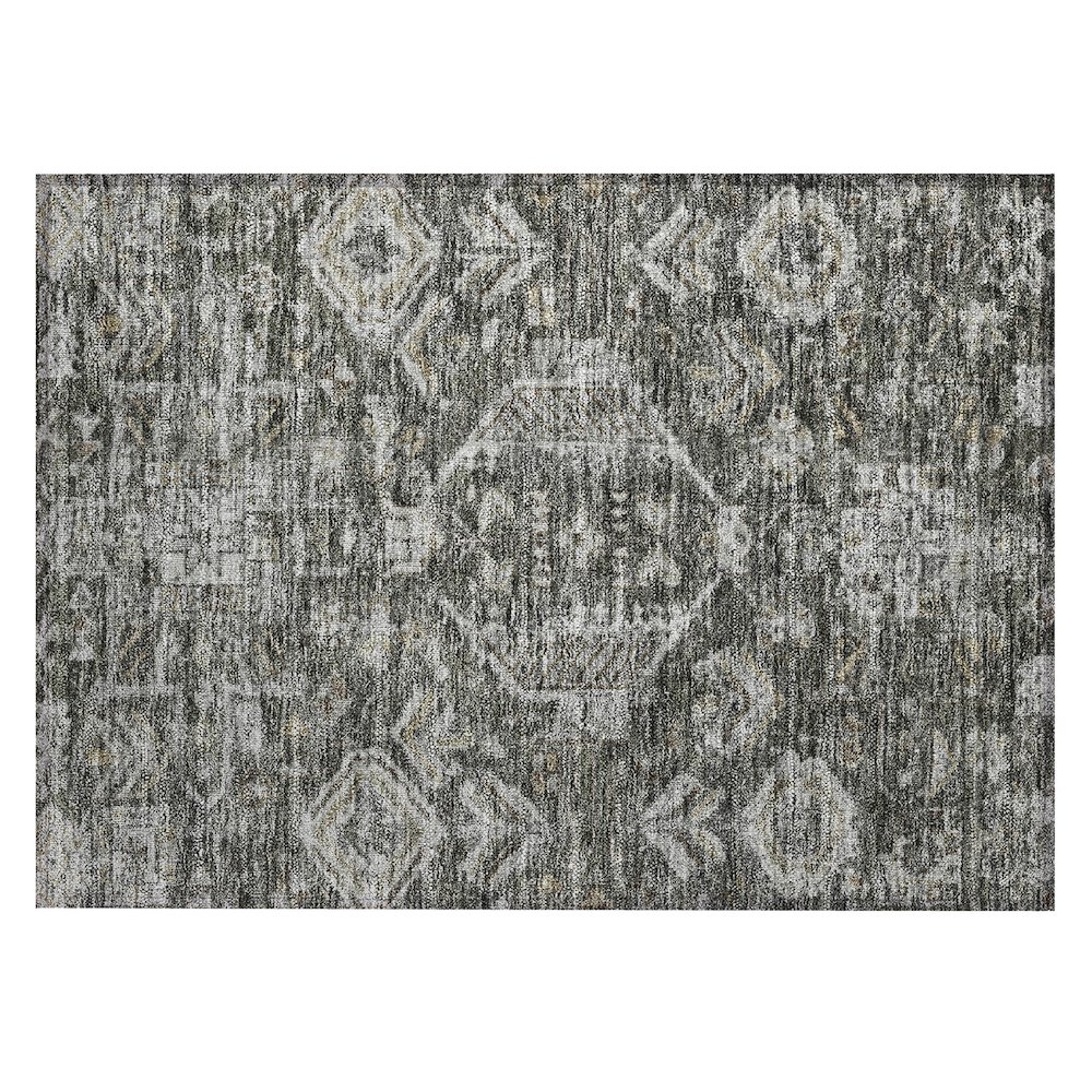 Machine Washable Indoor/Outdoor Chantille ACN2356 Gray 1'8" x 2'6" Rug. Picture 1