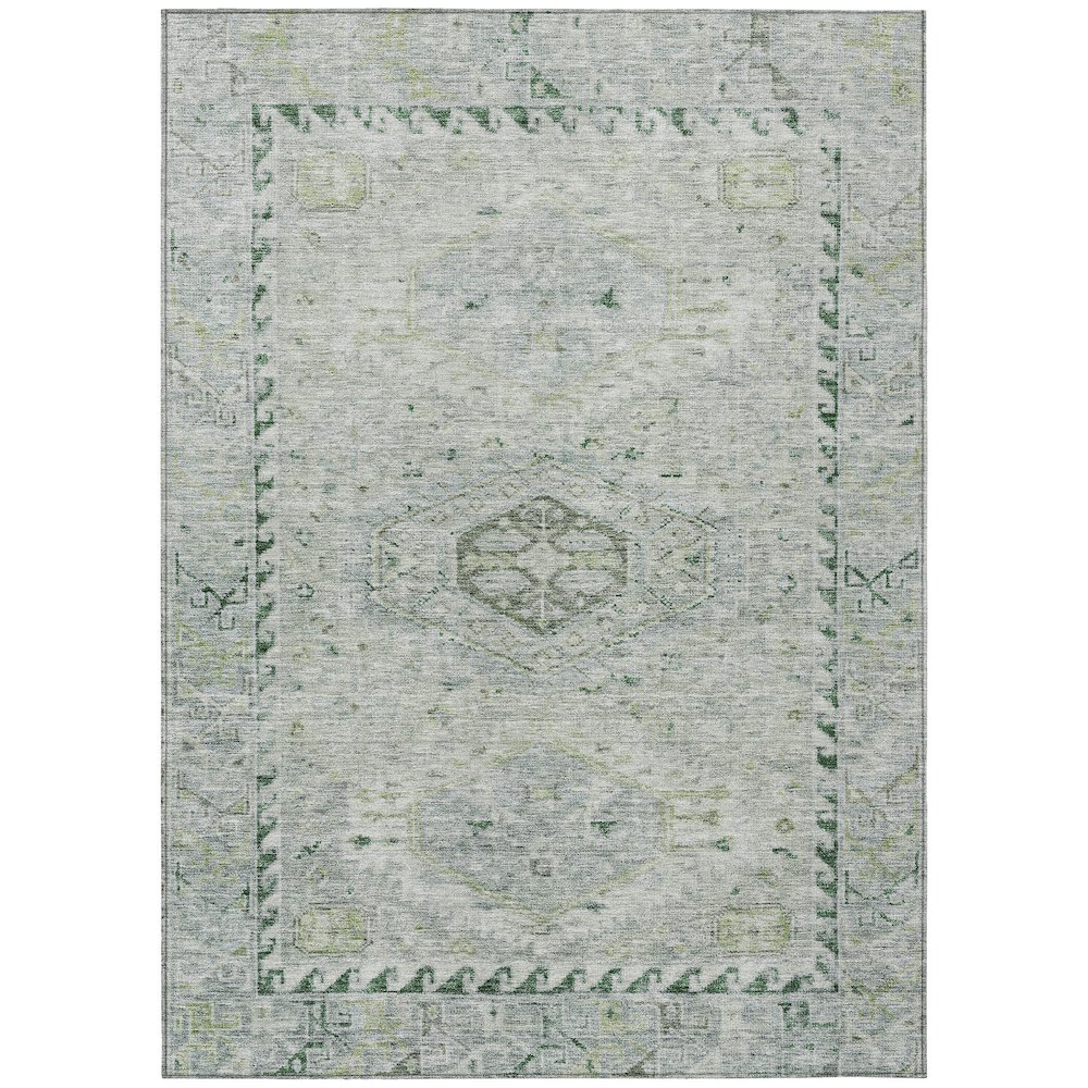 Machine Washable Indoor/Outdoor Chantille ACN2357 Green 2'6" x 3'10" Rug. Picture 1