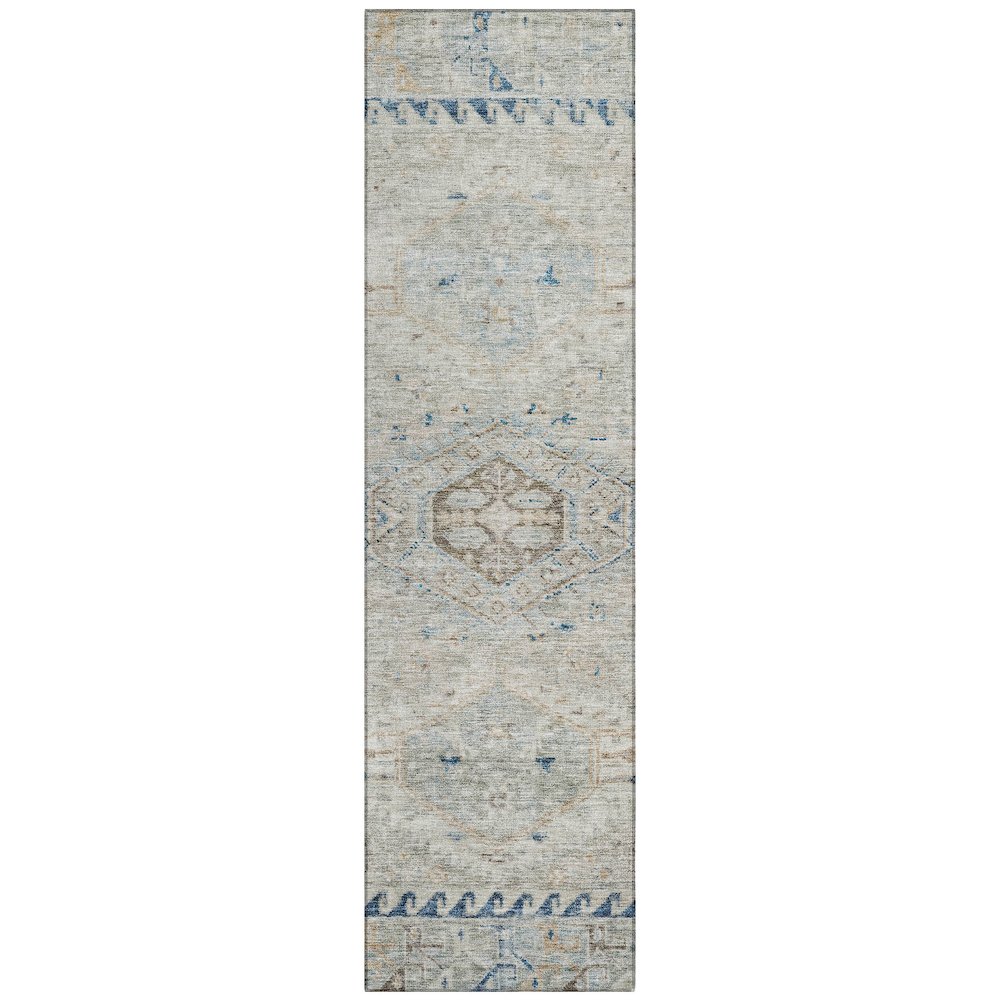 Machine Washable Indoor/Outdoor Chantille ACN2357 Ivory 2'3" x 7'6" Runner Rug. Picture 1