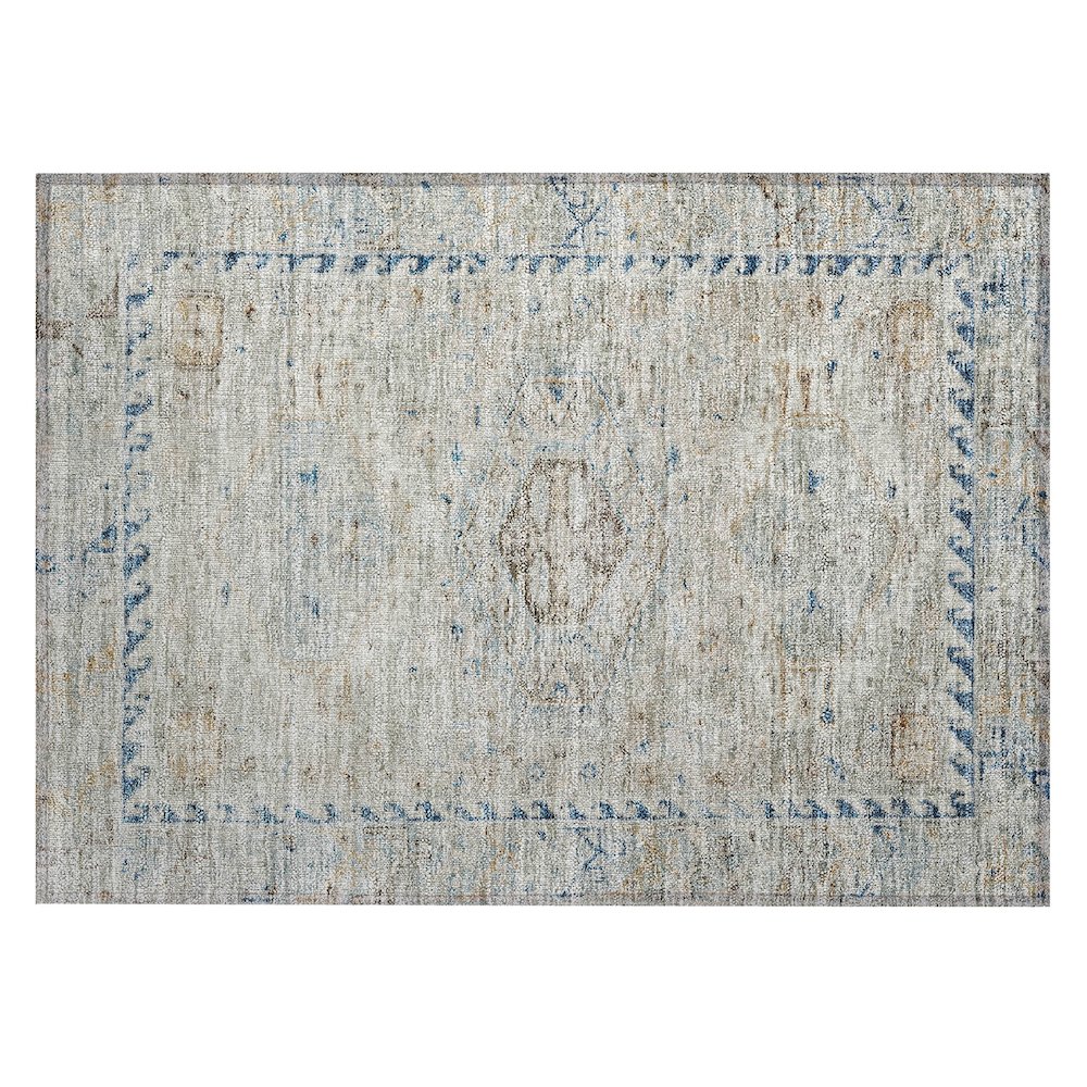 Machine Washable Indoor/Outdoor Chantille ACN2357 Ivory 1'8" x 2'6" Rug. Picture 1