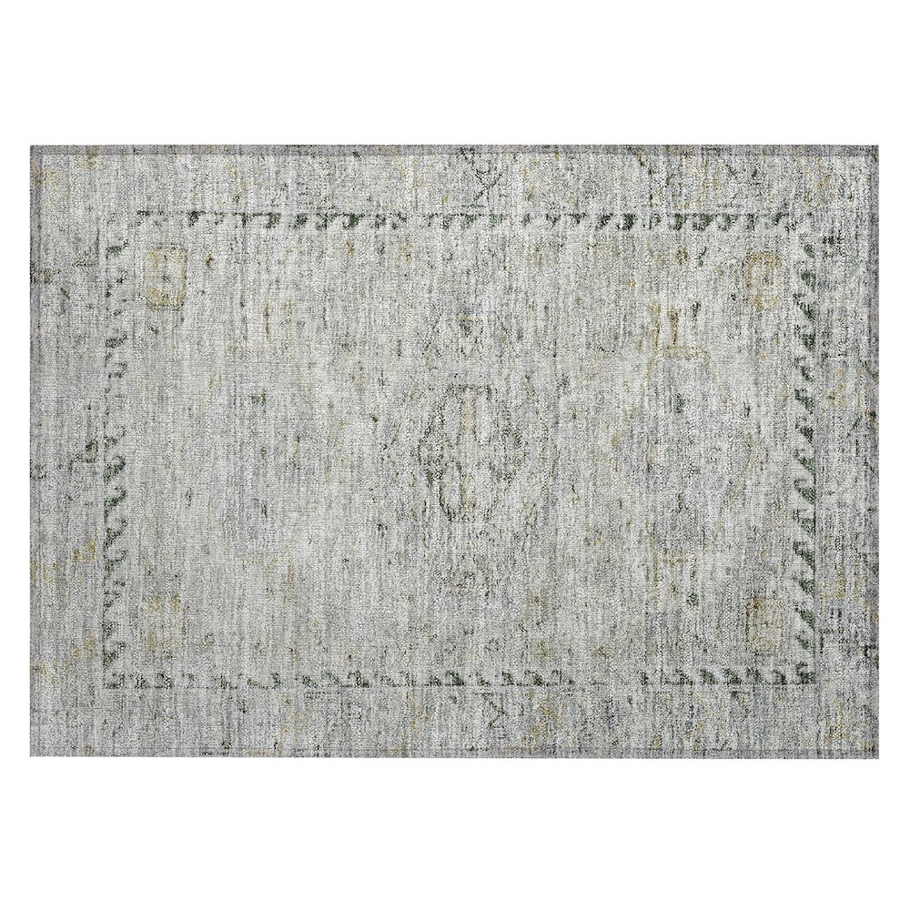Machine Washable Indoor/Outdoor Chantille ACN2357 Brown 1'8" x 2'6" Rug. Picture 1