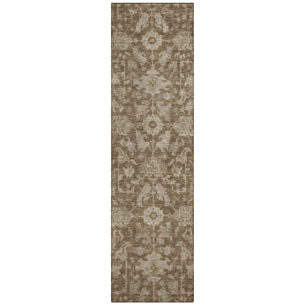 Machine Washable Indoor/Outdoor Chantille ACN2358 Brown 2'3" x 7'6" Runner Rug. Picture 1