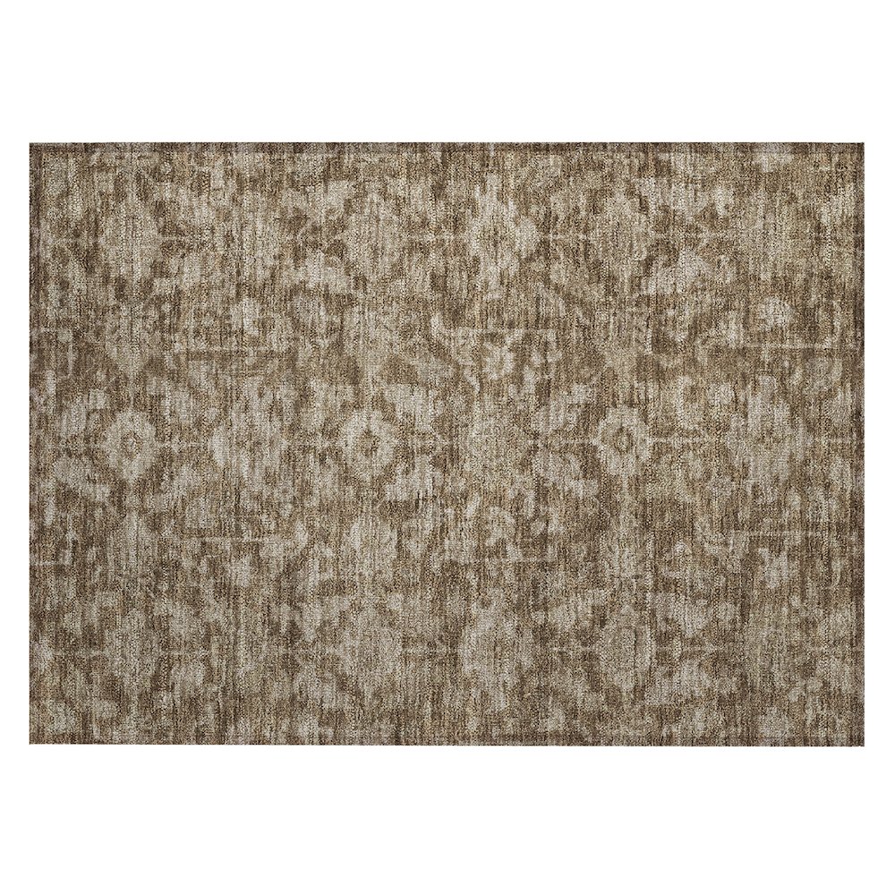 Machine Washable Indoor/Outdoor Chantille ACN2358 Brown 1'8" x 2'6" Rug. Picture 1