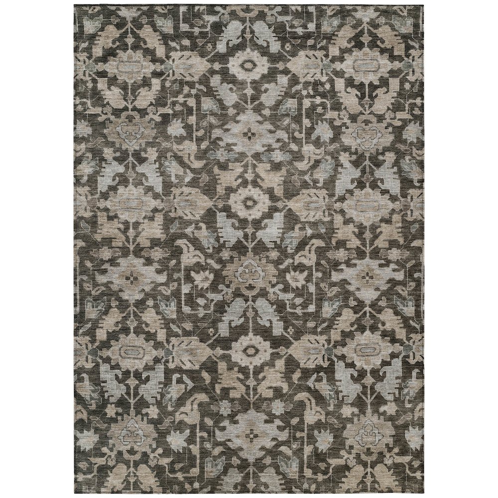 Machine Washable Indoor/Outdoor Chantille ACN2358 Brown 2'6" x 3'10" Rug. Picture 1