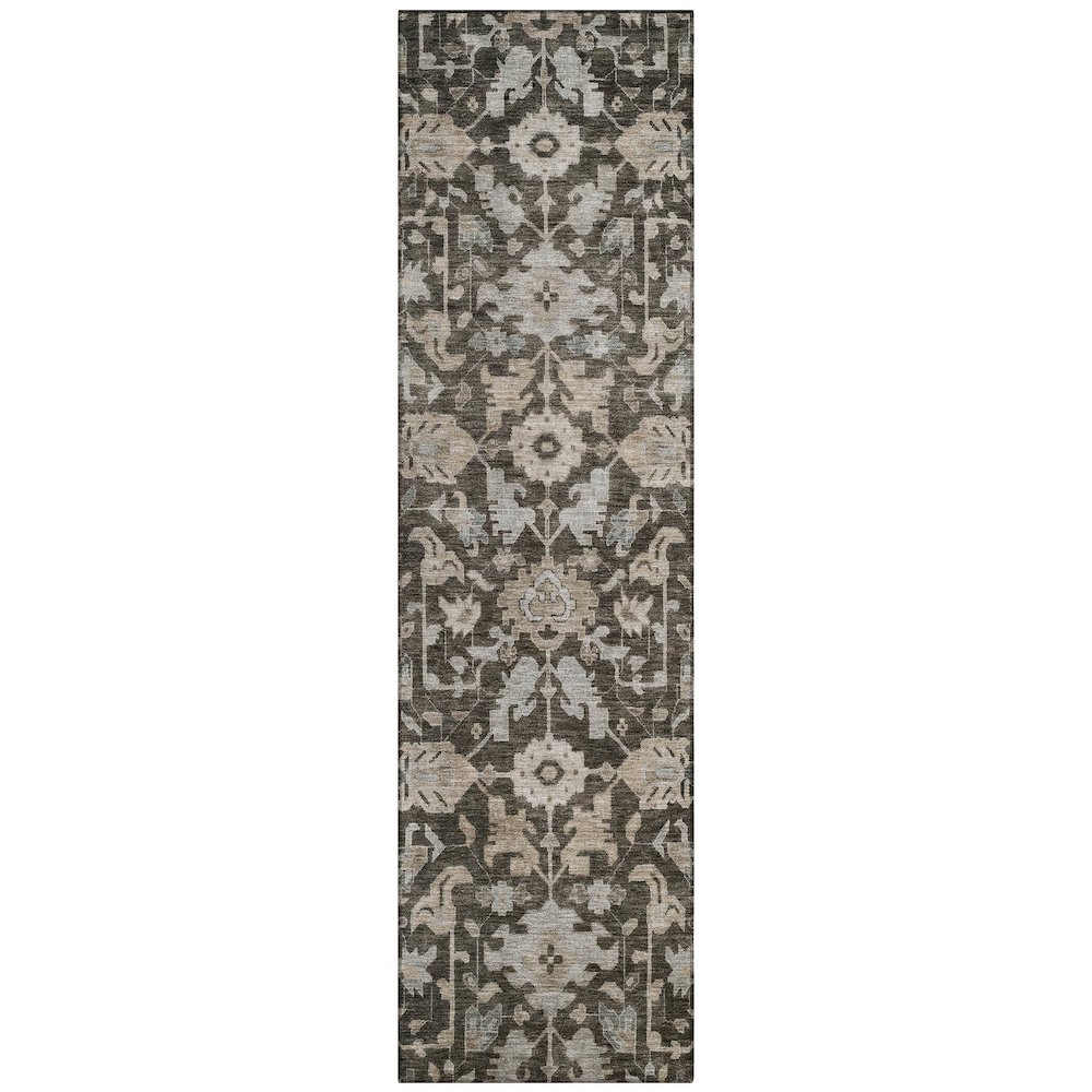 Machine Washable Indoor/Outdoor Chantille ACN2358 Brown 2'3" x 7'6" Runner Rug. Picture 1
