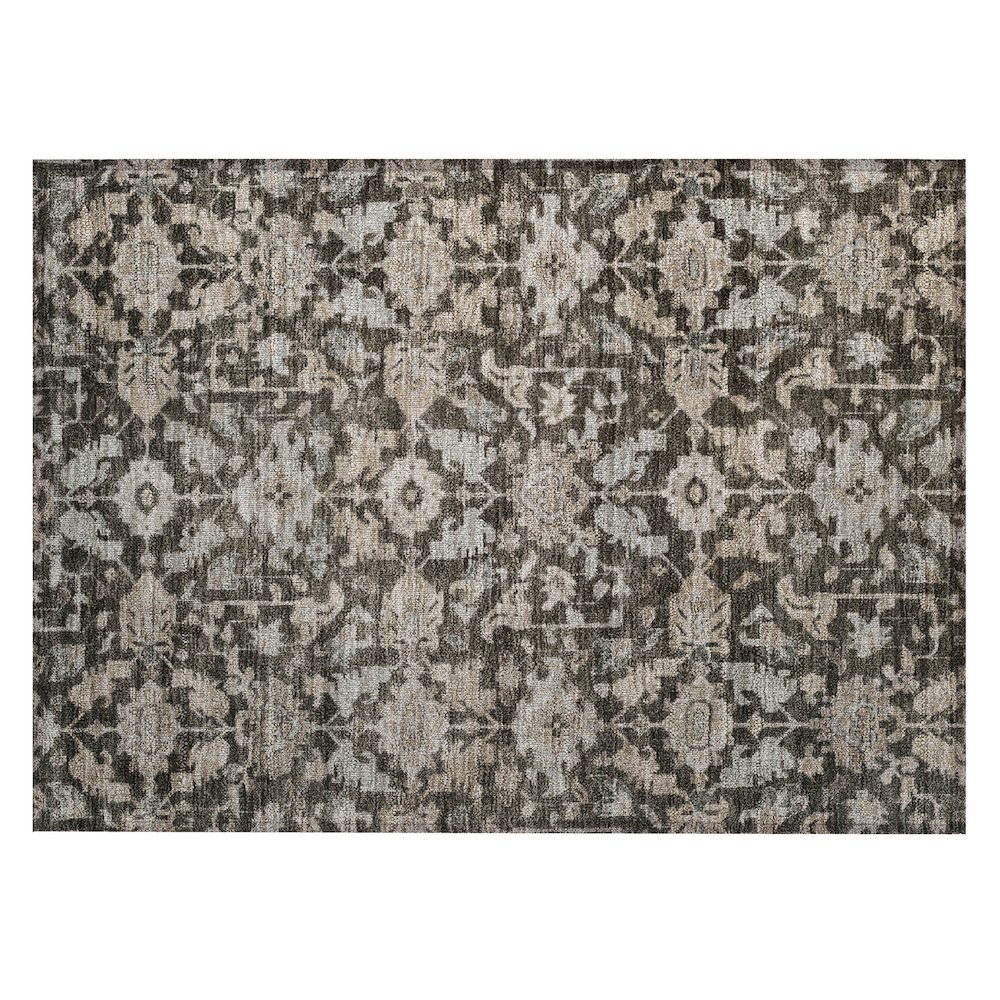 Machine Washable Indoor/Outdoor Chantille ACN2358 Brown 1'8" x 2'6" Rug. Picture 1