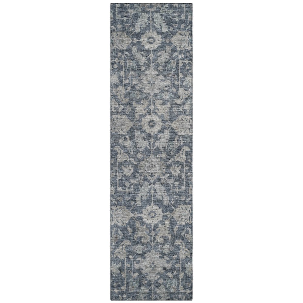 Machine Washable Indoor/Outdoor Chantille ACN2358 Blue 2'3" x 7'6" Runner Rug. Picture 1
