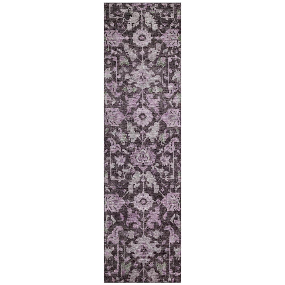 Machine Washable Indoor/Outdoor Chantille ACN2358 Purple 2'3" x 7'6" Runner Rug. Picture 1