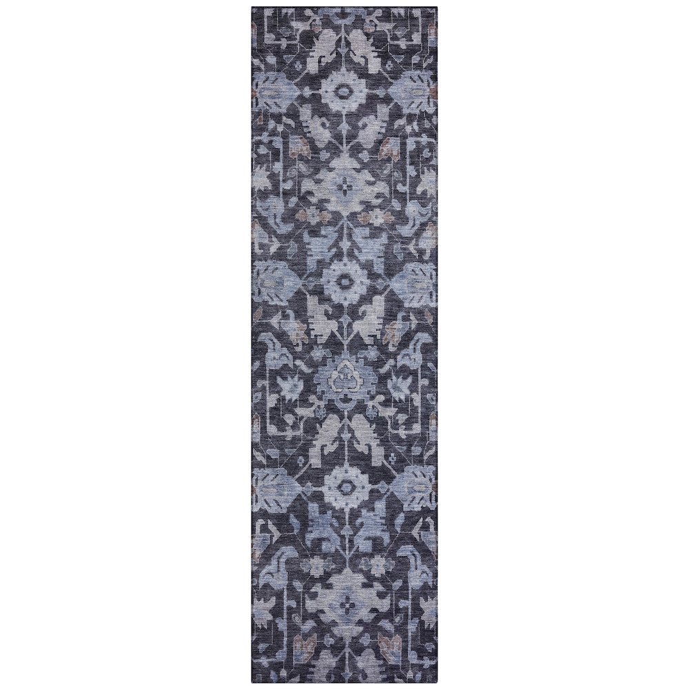Machine Washable Indoor/Outdoor Chantille ACN2358 Blue 2'3" x 7'6" Runner Rug. Picture 1