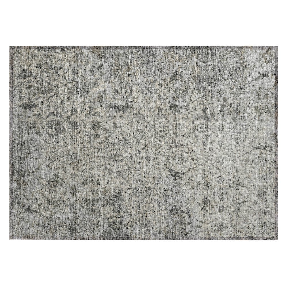 Machine Washable Indoor/Outdoor Chantille ACN2359 Brown 1'8" x 2'6" Rug. Picture 1
