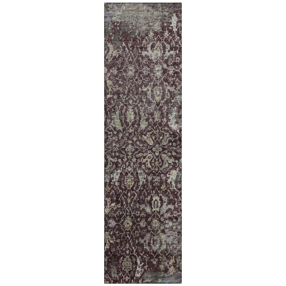 Machine Washable Indoor/Outdoor Chantille ACN2359 Red 2'3" x 7'6" Runner Rug. Picture 1