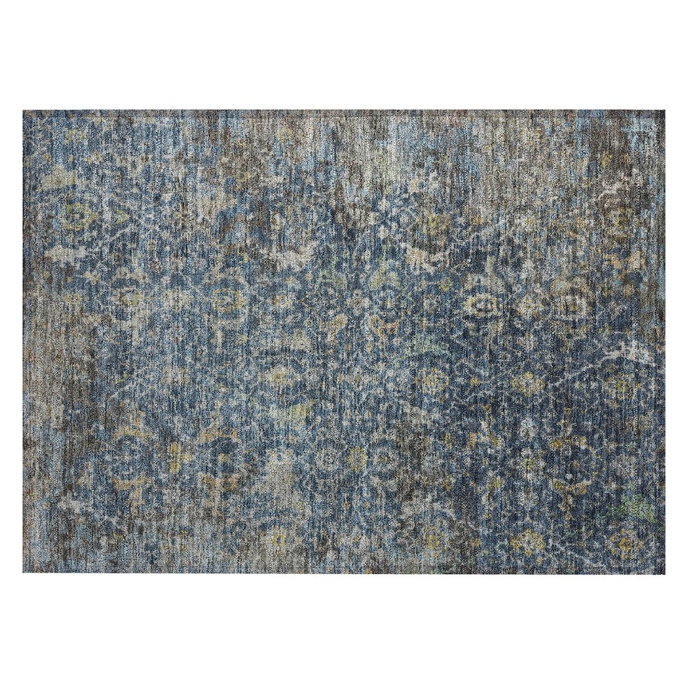 Machine Washable Indoor/Outdoor Chantille ACN2359 Blue 1'8" x 2'6" Rug. Picture 1