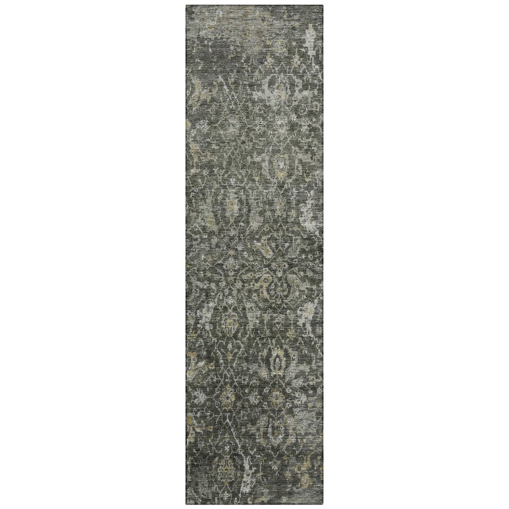 Machine Washable Indoor/Outdoor Chantille ACN2359 Gray 2'3" x 7'6" Runner Rug. Picture 1