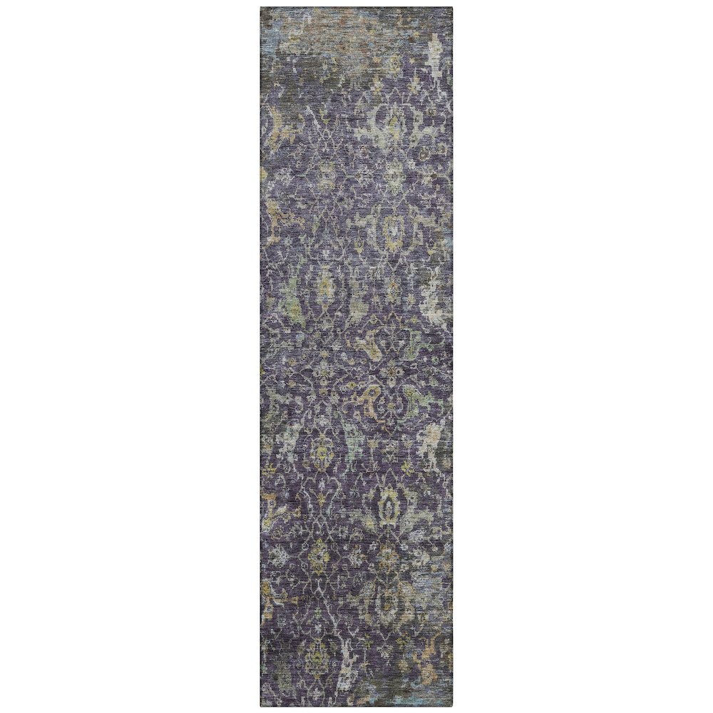 Machine Washable Indoor/Outdoor Chantille ACN2359 Purple 2'3" x 7'6" Runner Rug. Picture 1
