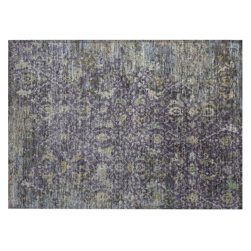 Machine Washable Indoor/Outdoor Chantille ACN2359 Purple 1'8" x 2'6" Rug. Picture 1