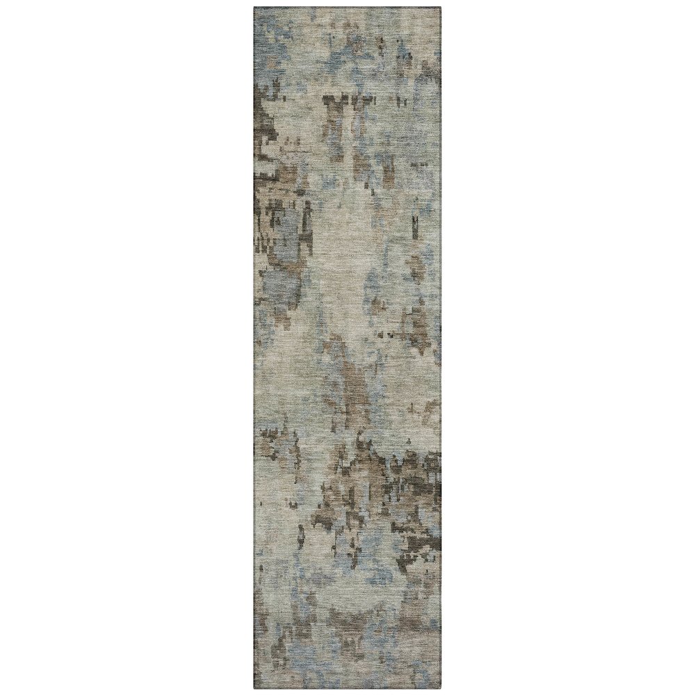Machine Washable Indoor/Outdoor Chantille ACN2360 Brown 2'3" x 7'6" Runner Rug. Picture 1