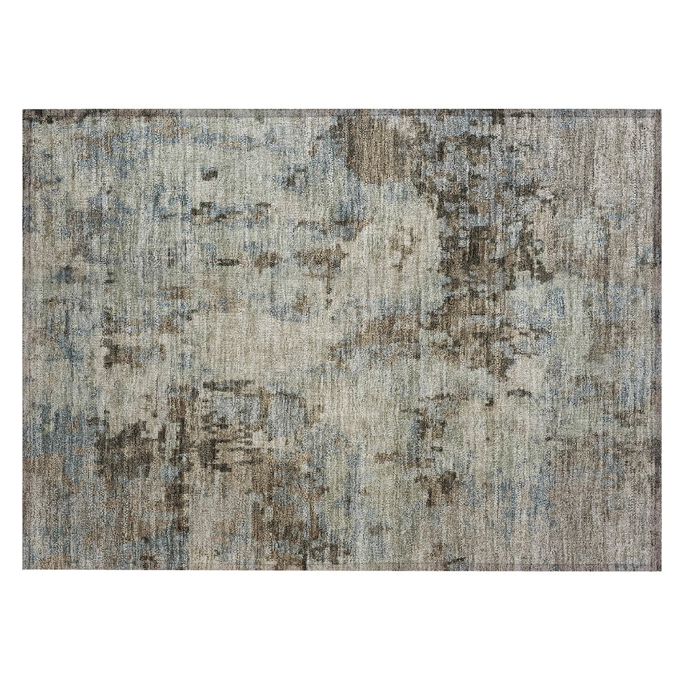 Machine Washable Indoor/Outdoor Chantille ACN2360 Brown 1'8" x 2'6" Rug. Picture 1