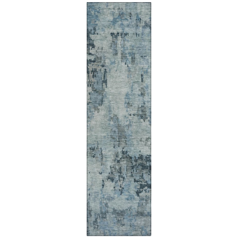 Machine Washable Indoor/Outdoor Chantille ACN2360 Blue 2'3" x 7'6" Runner Rug. Picture 1
