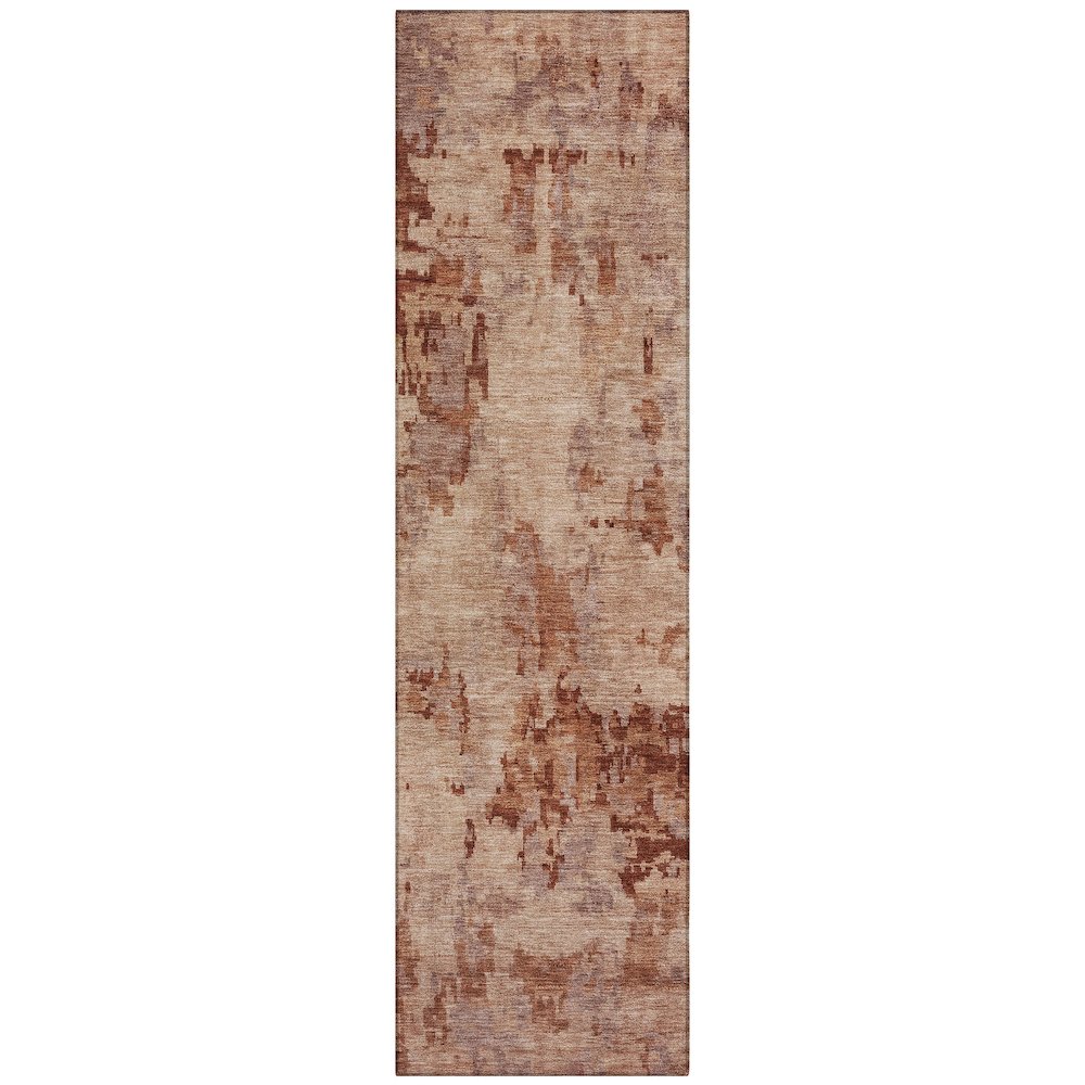 Machine Washable Indoor/Outdoor Chantille ACN2360 Orange 2'3" x 7'6" Runner Rug. Picture 1