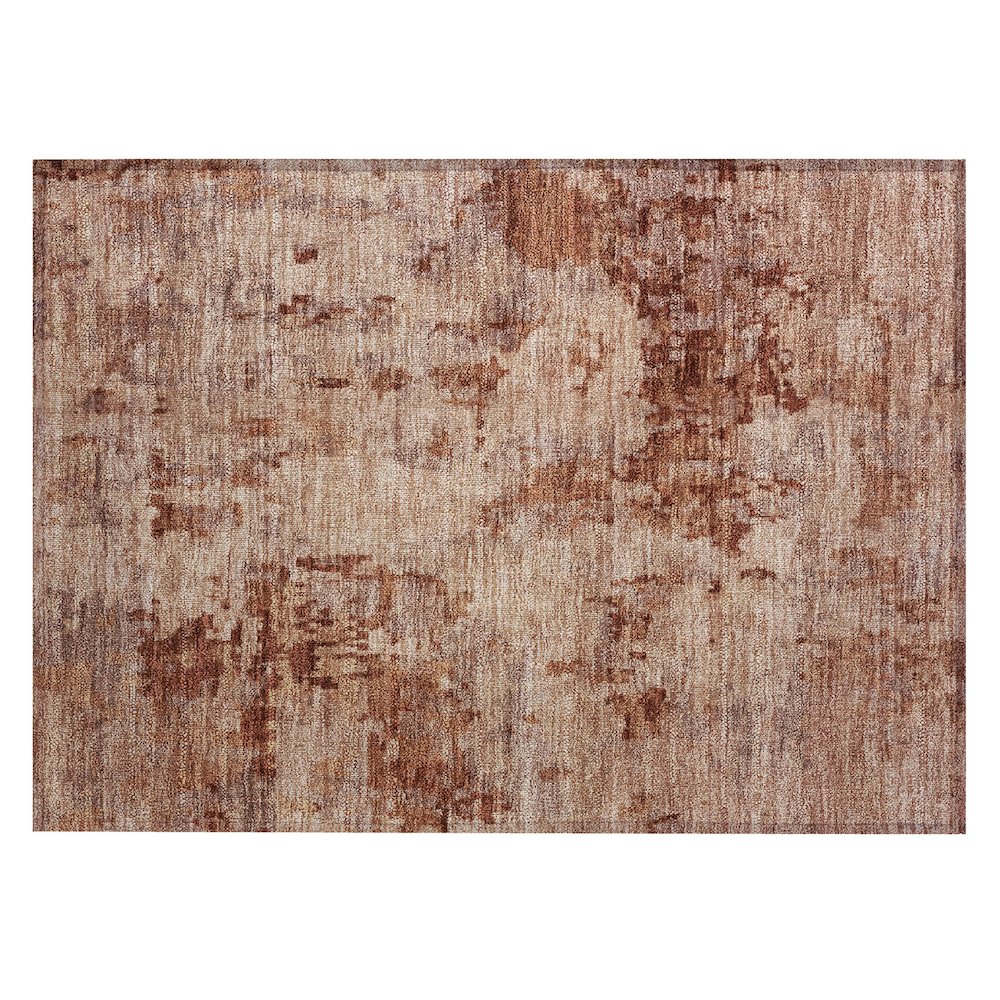 Machine Washable Indoor/Outdoor Chantille ACN2360 Orange 1'8" x 2'6" Rug. Picture 1