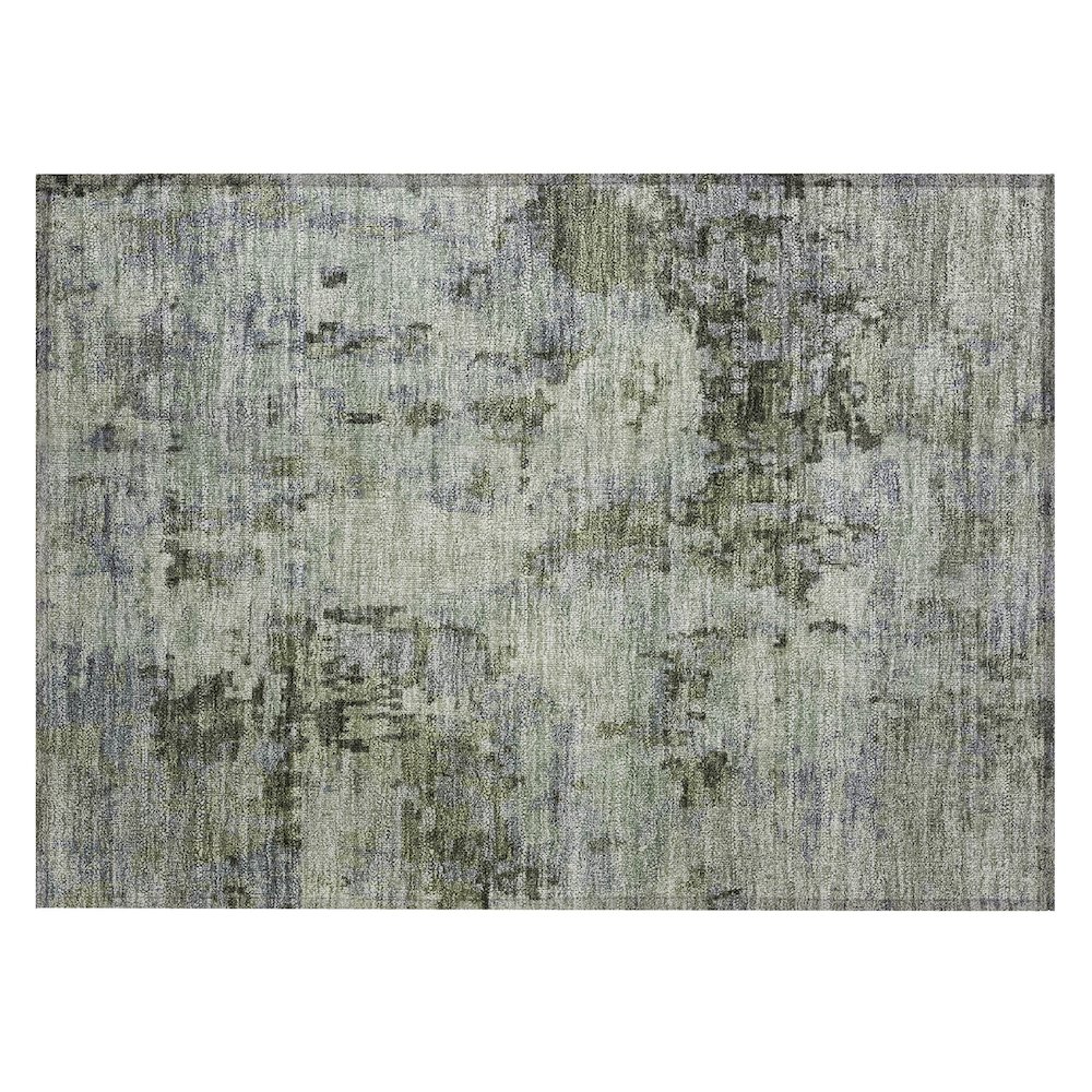 Machine Washable Indoor/Outdoor Chantille ACN2360 Green 1'8" x 2'6" Rug. Picture 1