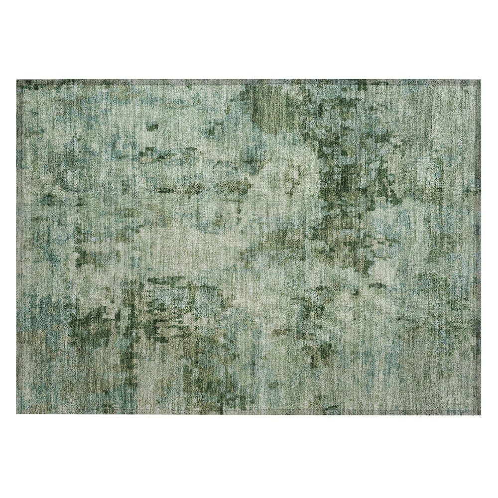 Machine Washable Indoor/Outdoor Chantille ACN2360 Green 1'8" x 2'6" Rug. Picture 1